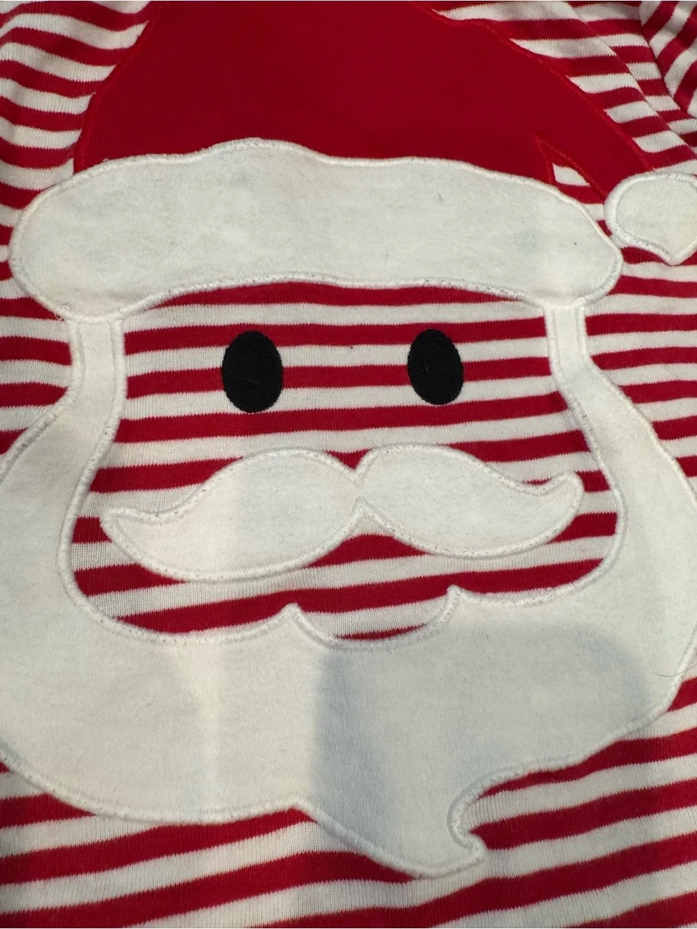 The Children's Place Red and White Santa Stripe Pajama Set